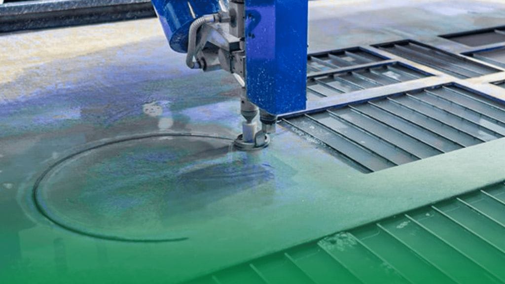 Waterjet cutting system applying high-pressure water to cut heat-sensitive sheet metal accurately